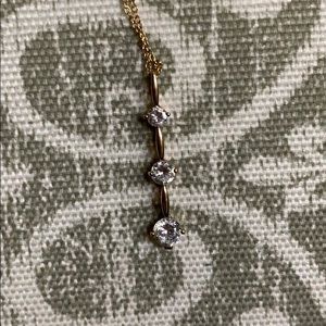 Sterling silver colored gold necklace